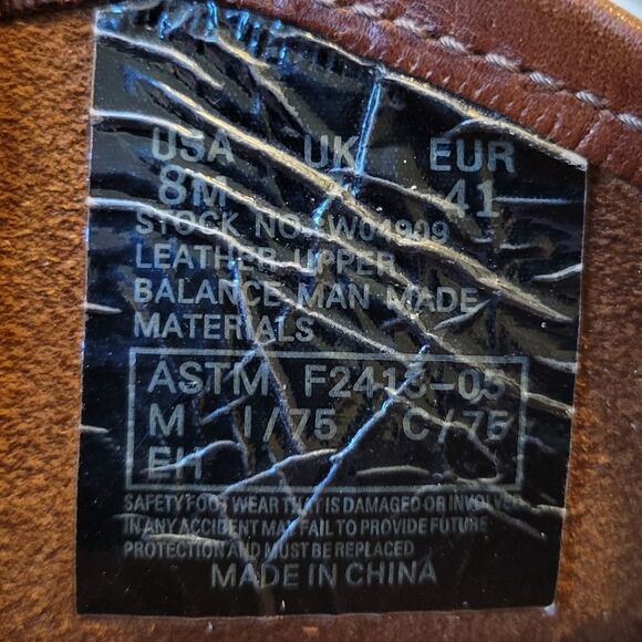 Wolverine Tan Leather Steel Toe Pull-on Work Boots Size 8 main image 6